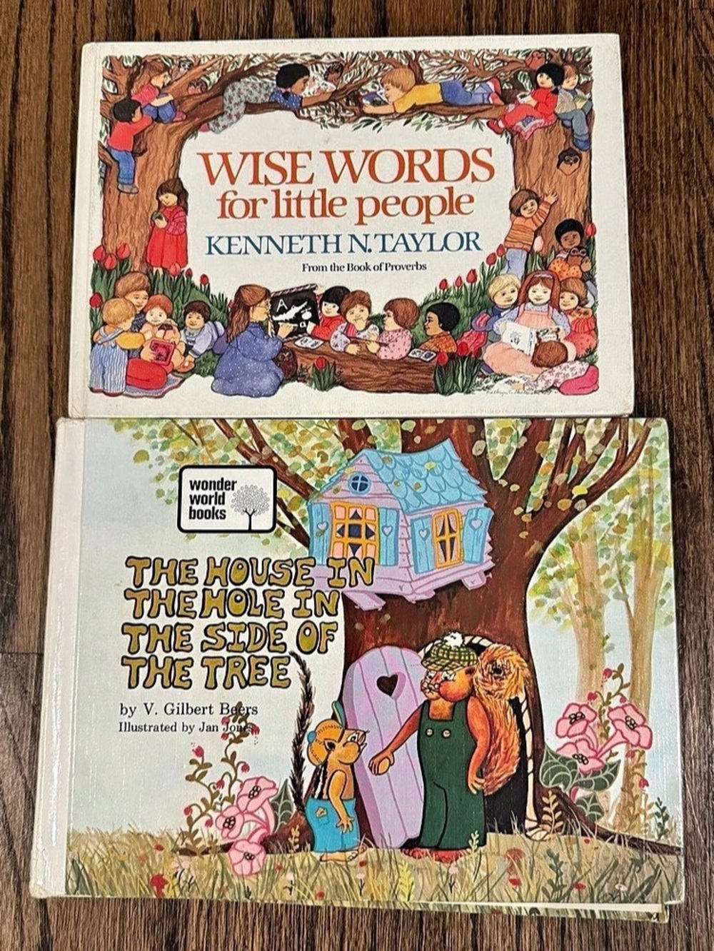 Vintage Children's Hardcover Books Set with cute illustrations